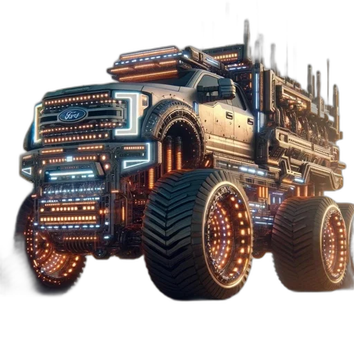 car, weapon, robot, concept art, 3d render, fantasy art, pixel art, futuristic transparent PNG cut-out