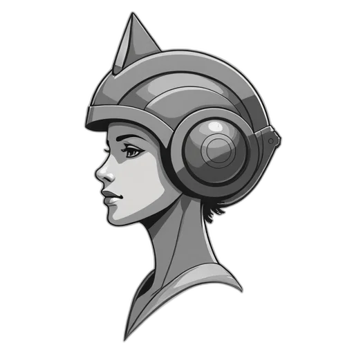 crown, robot, face, hat, concept art, cartoon, fantasy art, comic book art transparent PNG cut-out