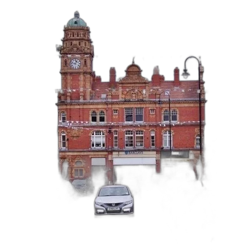 building, car, photorealistic, concept art, 3d render, city street, bustling, street transparent PNG cut-out