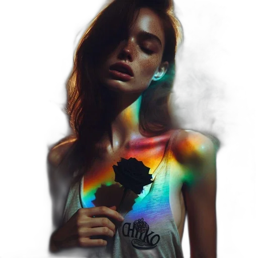 dress, jacket, face, jewelry, photorealistic, fantasy art, vaporwave, cyberpunk transparent PNG cut-out