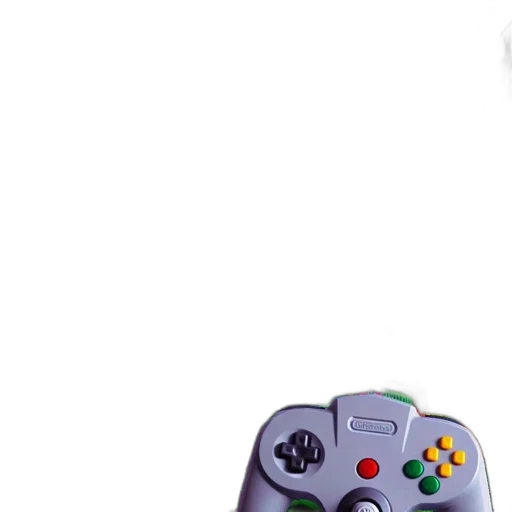 weapon, robot, 3d render, pixel art, nintendo, controller, lies, forefront transparent PNG cut-out