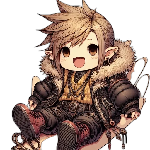 jacket, staff, weapon, dragon, pixel art, fantasy art, concept art, cartoon transparent PNG cut-out