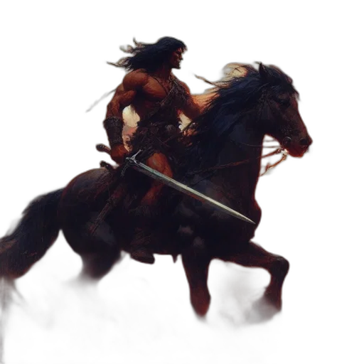 sword, weapon, fantasy art, concept art, comic book art, pixel art, muscular, man transparent PNG cut-out