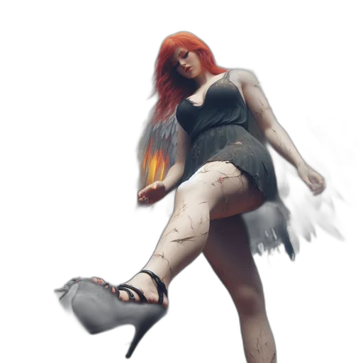 dress, shoes, staff, weapon, concept art, fantasy art, 3d render, photorealistic transparent PNG cut-out