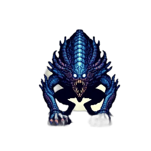 dragon, creature, animal, staff, pixel art, concept art, fantasy art, 3d render transparent PNG cut-out