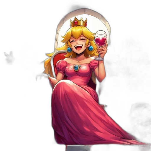 crown, dress, staff, concept art, fantasy art, pixel art, cartoon, princess transparent PNG cut-out