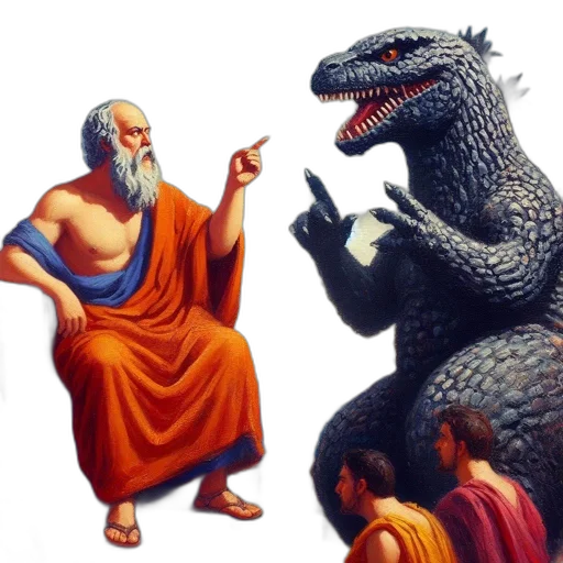 dragon, concept art, fantasy art, photorealistic, pixel art, fire, elderly, philosopher transparent PNG cut-out