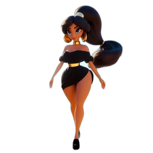 dress, concept art, 3d render, cartoon, fantasy art, animated, female, figure transparent PNG cut-out