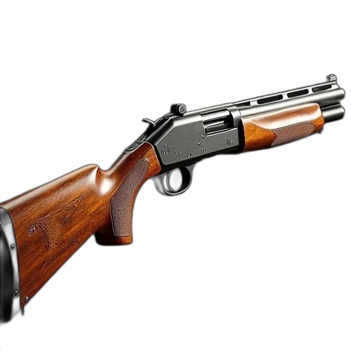 weapon, 3d render, photorealistic, concept art, shotgun, sporting, company, wooden transparent PNG cut-out