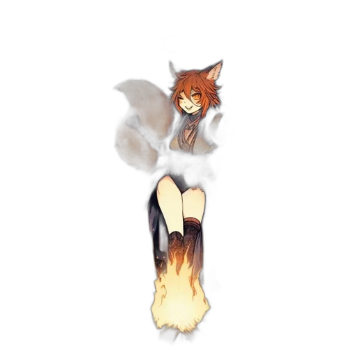 staff, creature, dragon, concept art, pixel art, fantasy art, anime, fire transparent PNG cut-out