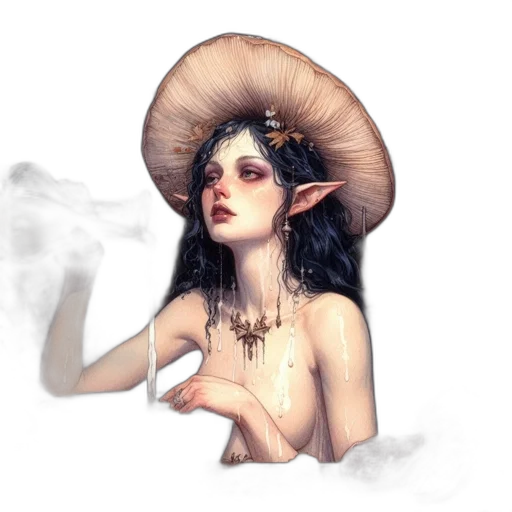 staff, hat, creature, face, fantasy art, concept art, pixel art, watercolor transparent PNG cut-out