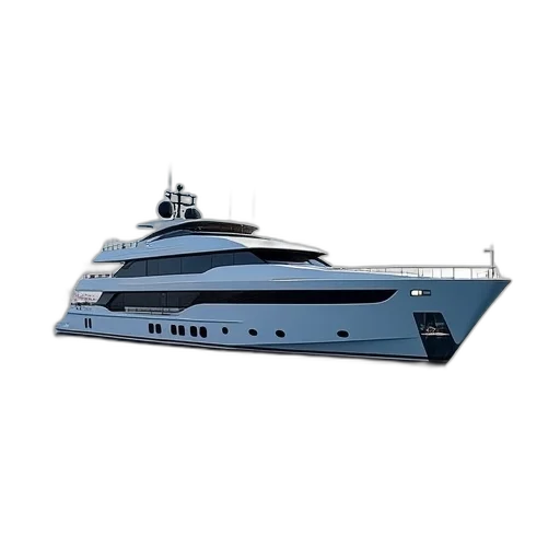 3d render, luxury, charter, boat transparent PNG cut-out