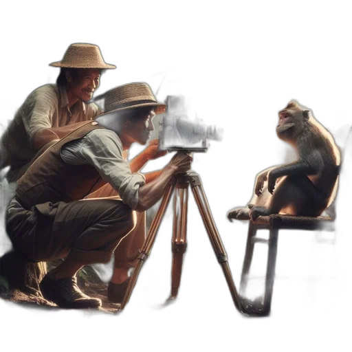 hat, animal, staff, creature, photorealistic, concept art, 3d render, oil painting transparent PNG cut-out