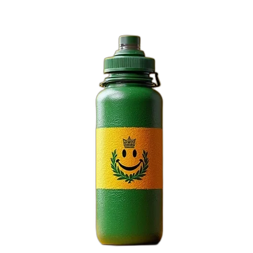 bottle, flag, bolivia, smiley, face, water transparent PNG cut-out