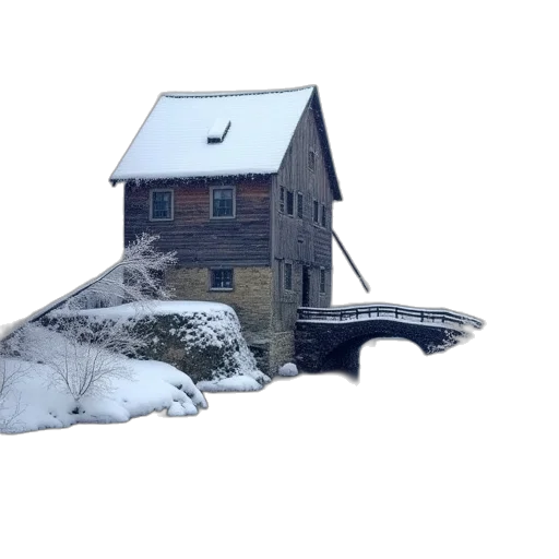 building, umbrella, car, face, 3d render, photorealistic, concept art, snow transparent PNG cut-out