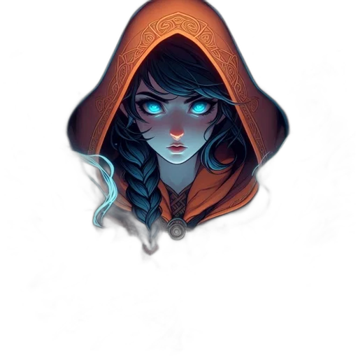face, mask, staff, jacket, fantasy art, concept art, pixel art, watercolor transparent PNG cut-out