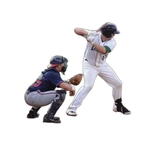 creature, weapon, animal, baseball, player, white, uniform, bat transparent PNG cut-out