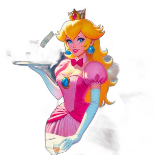 crown, dress, staff, weapon, concept art, pixel art, fantasy art, cartoon transparent PNG cut-out