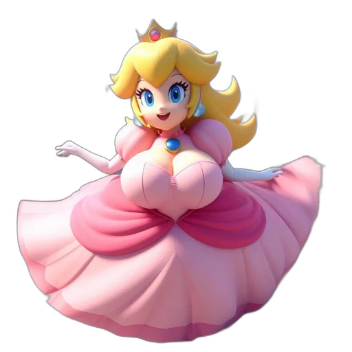 dress, crown, concept art, 3d render, pixel art, fantasy art, pastel, princess transparent PNG cut-out