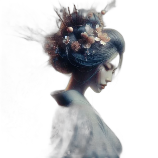 crown, mask, face, hair, photorealistic, fantasy art, concept art, 3d render transparent PNG cut-out