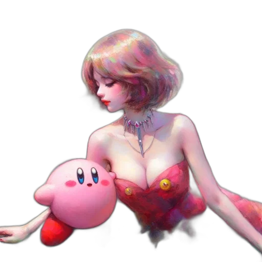 dress, creature, weapon, pixel art, concept art, watercolor, vaporwave, pastel transparent PNG cut-out