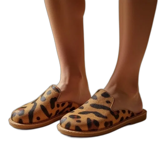shoes, animal, 3d render, photorealistic, tan, slipper, has, worn transparent PNG cut-out