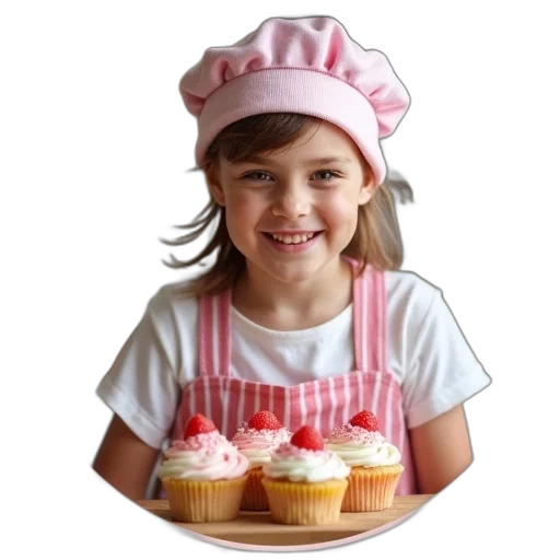 hat, food, face, photorealistic transparent PNG cut-out
