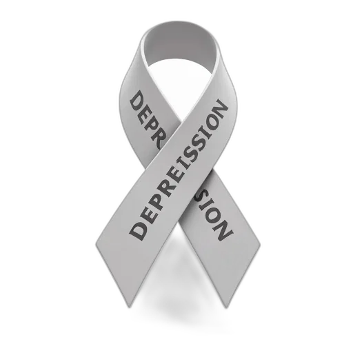 depression, awareness, text, white, background transparent PNG cut-out