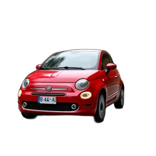 car, animal, photorealistic, 3d render, red, compact, driving, road transparent PNG cut-out