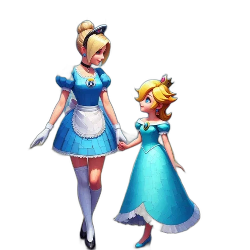 dress, staff, concept art, pixel art, 3d render, fantasy art, snow, blue transparent PNG cut-out