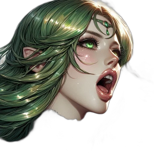 face, mask, hair, creature, concept art, fantasy art, comic book art, photorealistic transparent PNG cut-out