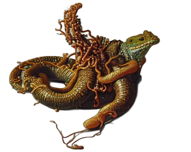 dragon, animal, jewelry, staff transparent PNG cut-out
