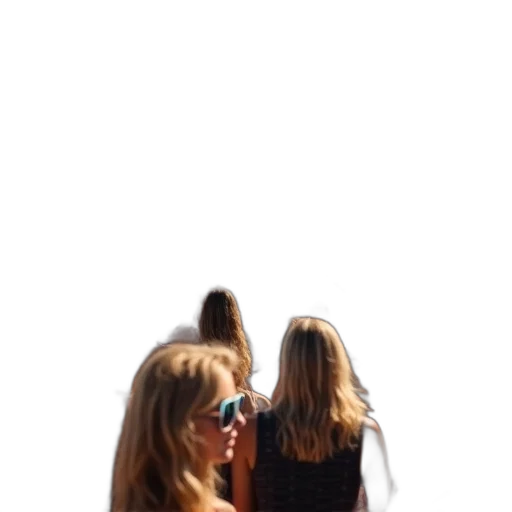 hair, dress, staff, jacket transparent PNG cut-out