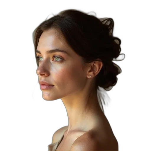 face, dress, jewelry, crown, photorealistic, oil painting, concept art, fantasy art transparent PNG cut-out