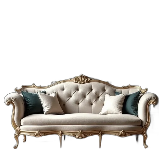 furniture, crown, 3d render, photorealistic transparent PNG cut-out