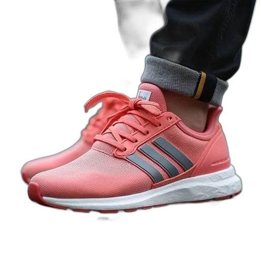 shoes, 3d render, photorealistic, red, pastel, colorful, adidas, womens transparent PNG cut-out