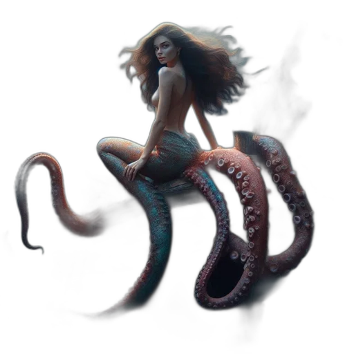 creature, hair, staff, animal, concept art, fantasy art, pixel art, 3d render transparent PNG cut-out