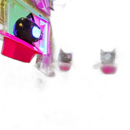 jewelry, mask, shoes, crown, vaporwave, 3d render, concept art, photorealistic transparent PNG cut-out