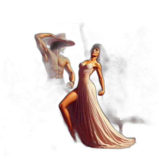 dress, jewelry, staff, concept art, fantasy art, pixel art, 3d render, fire transparent PNG cut-out