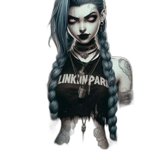 face, hair, dress, creature, cyberpunk, comic book art, concept art, fantasy art transparent PNG cut-out