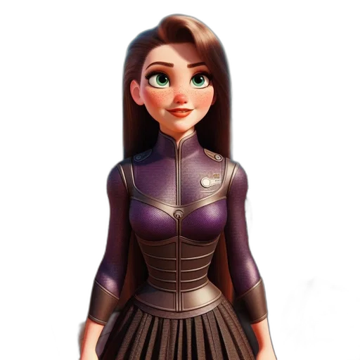 dress, staff, face, robot, 3d render, cartoon, concept art, fantasy art transparent PNG cut-out