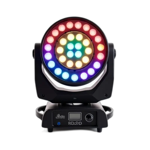 robot, black, led, light, circular, array, colorful, buttons transparent PNG cut-out