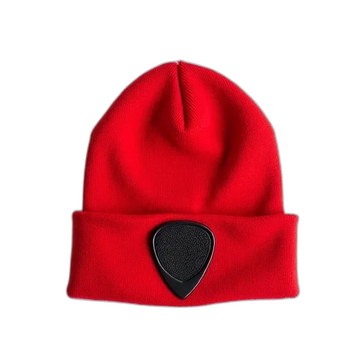 hat, jacket, crown, 3d render, red, beanie, black, guitar transparent PNG cut-out