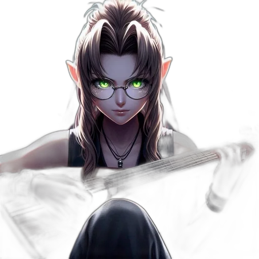 staff, mask, fantasy art, concept art, anime, comic book art, neon lights, dark transparent PNG cut-out