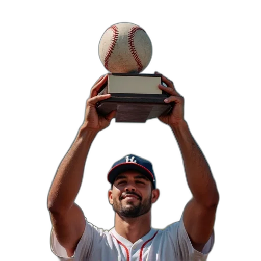 crown, man, holding, baseball transparent PNG cut-out