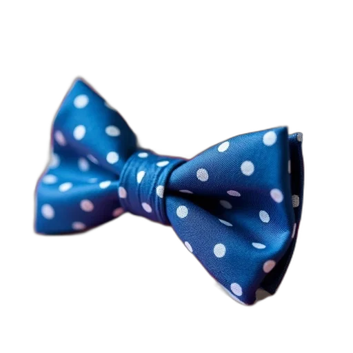 staff, 3d render, blue, bow, tie, white, polka, dots transparent PNG cut-out