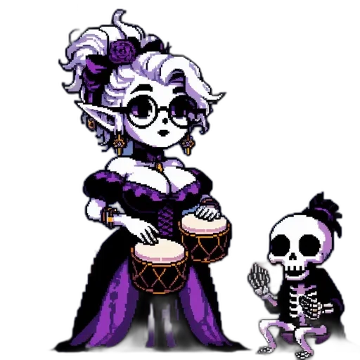 pixel art, concept art, fantasy art, cartoon, dark, monochrome, pixel, art transparent PNG cut-out