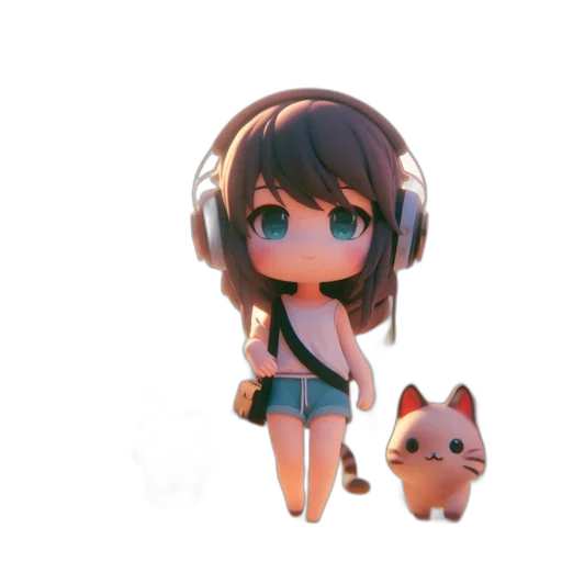 creature, animal, robot, staff, pixel art, concept art, anime, 3d render transparent PNG cut-out