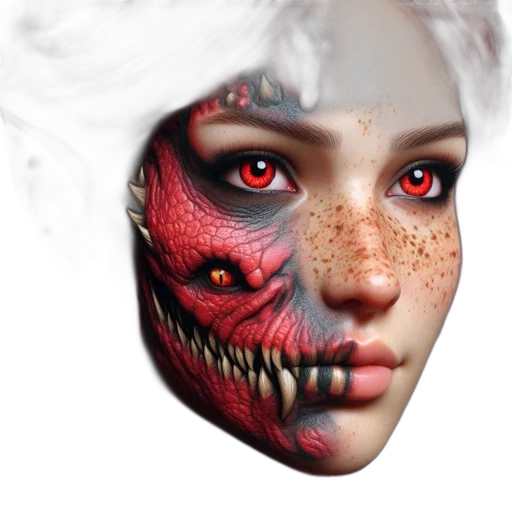 mask, face, creature, dragon, photorealistic, fantasy art, 3d render, concept art transparent PNG cut-out