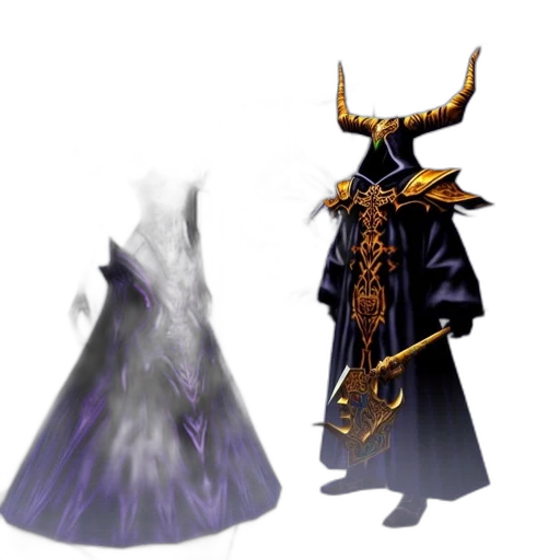 mask, staff, crown, concept art, fantasy art, pixel art, 3d render, dark transparent PNG cut-out